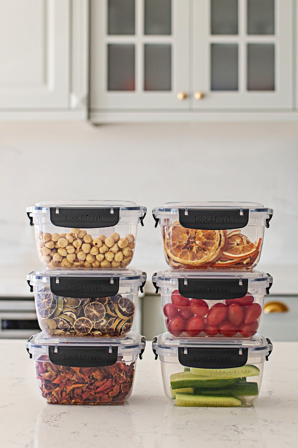 World Set Of 6 Leakproof Lockable Vacuum Lids Food Provisions Breakfast Picnic Storage Containers 1000 Ml
