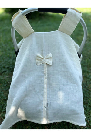Run Baby Muslin Fabric Pushchair Cover (Ekru) 75X100Cm