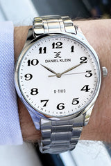 Men's Wristwatch 3 Atm Waterproof Silver Color Steel Band + Wristband DKE2056C3