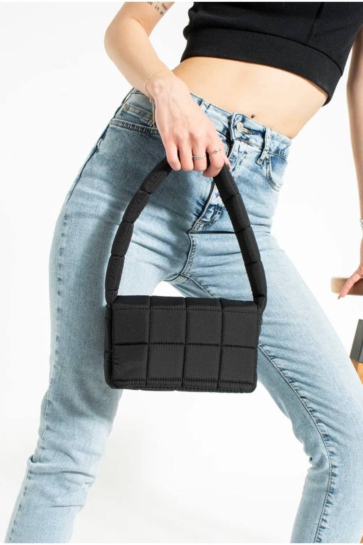 Wasserdichte Puff-Stofftasche und Damen-Hand- und Schultertasche Miny City 2er-Pack Produkt