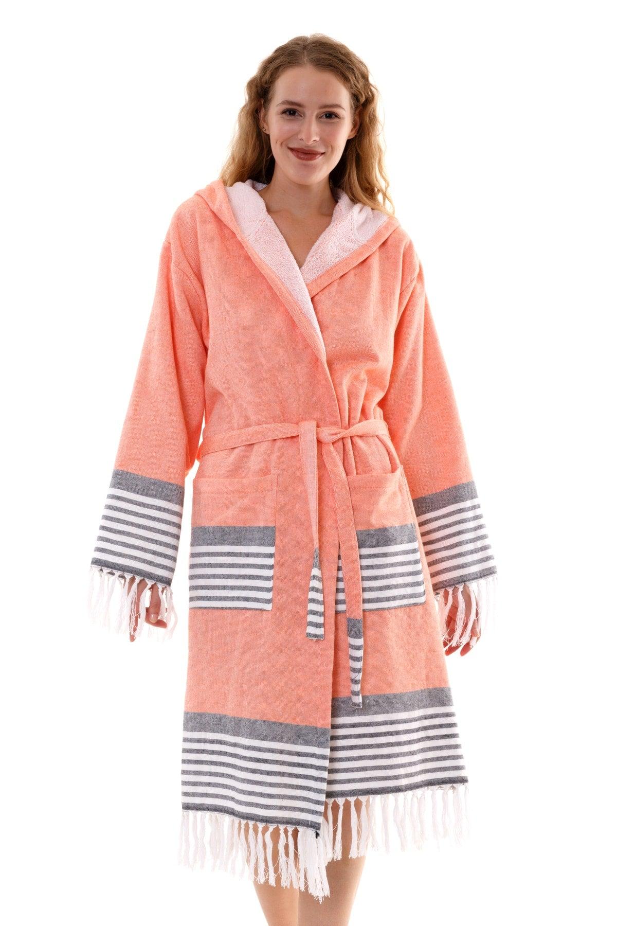 Set of 2 Large Size Bathrobes | Hooded Bathrobe &cotton Bath Towel Loincloth | Unisex (2xl-3xl-4xl) - Swordslife