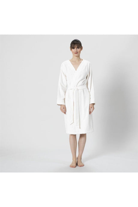 Jandy Unisex Bathrobe Ecru - Swordslife