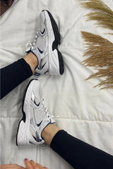 Unisex Navy Blue White Casual Casual Sneakers Sneaker