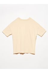 Women's Beige Basic T-shirt 3683 - Swordslife