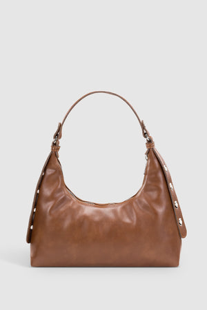 Braune Baguette-Tasche 205 für Damen