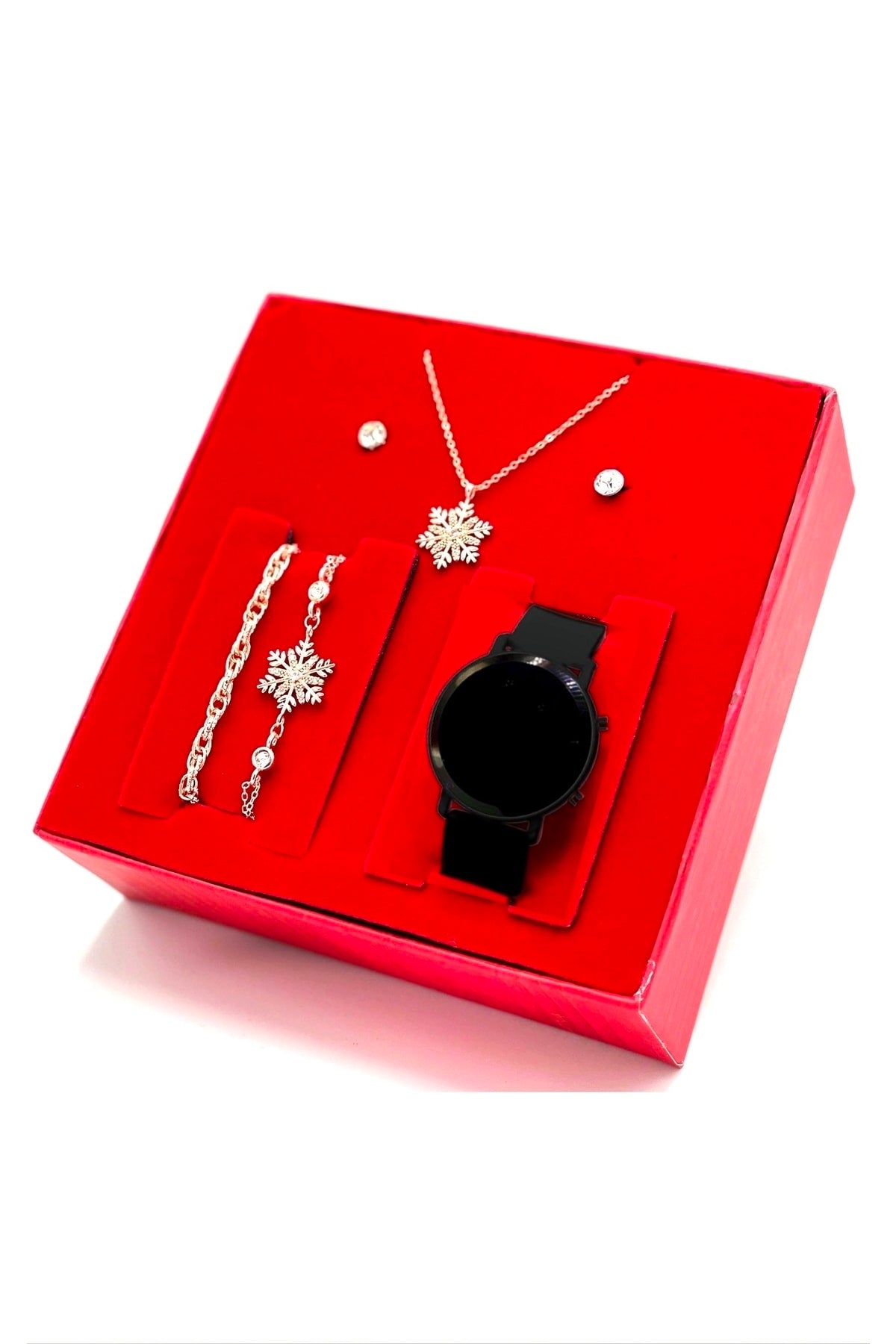 Women'S Wristwatch Necklace Bracelet And Earring Set