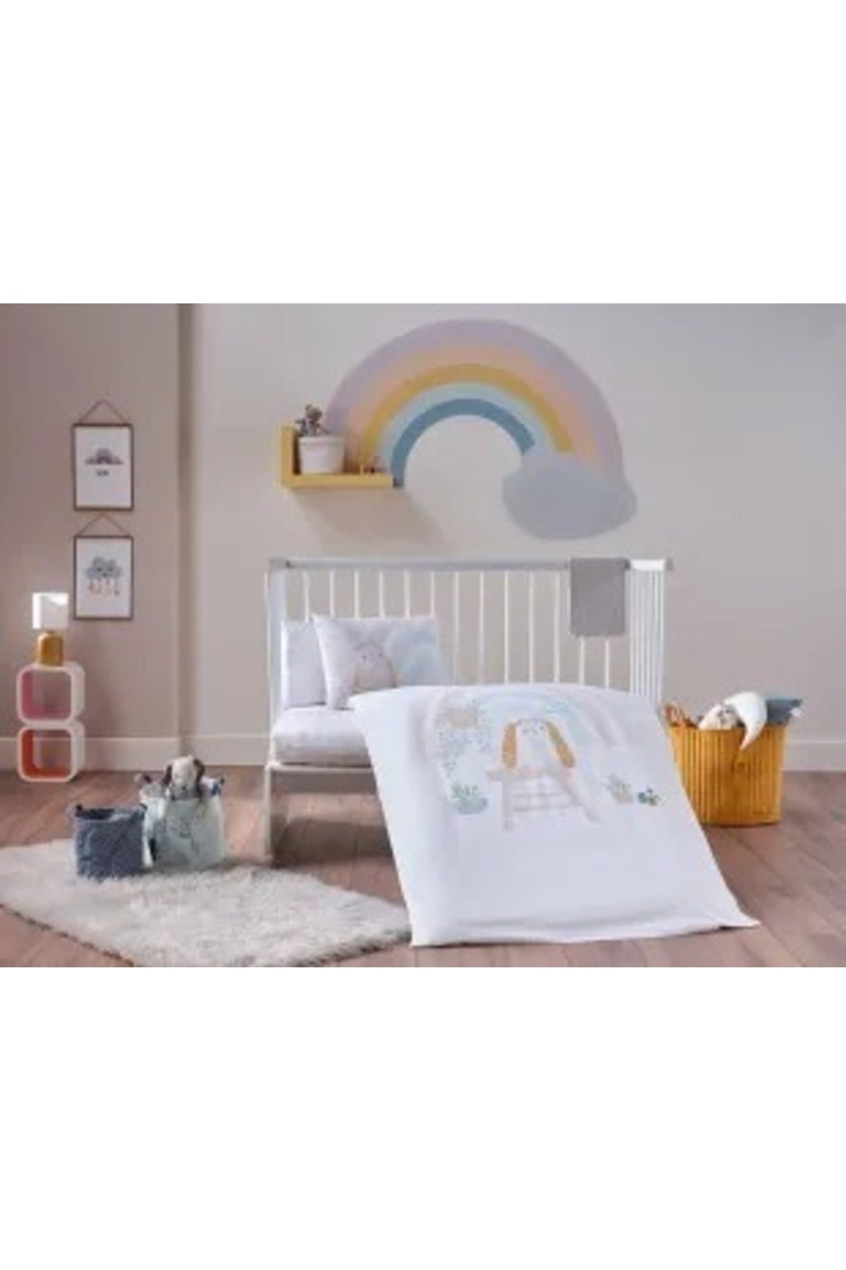 Embroidered Baby Bedding Set Little Bunny Baby - Yellow