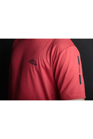 Red Sweat Absorbent Outdoor Performance Sports T-Shirt