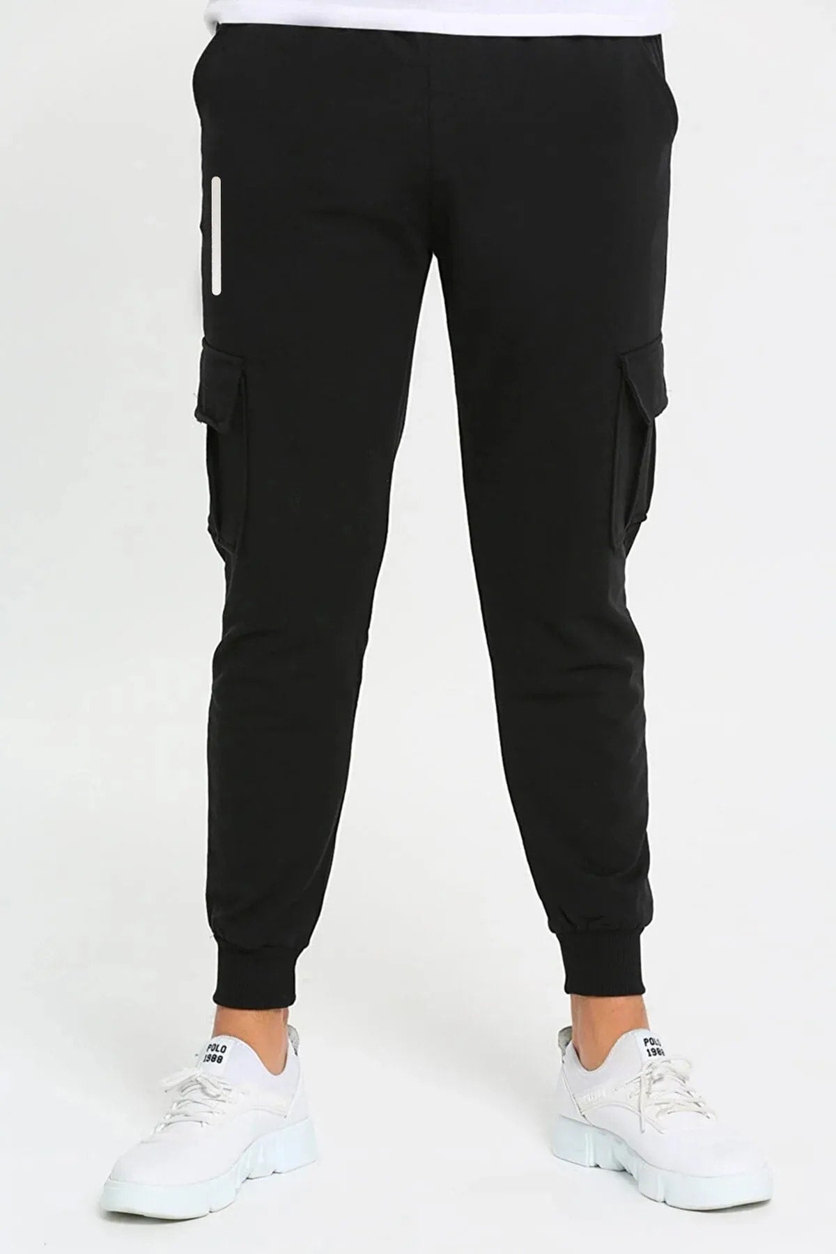 Unisex-Jogginghose mit Reflektor-Print und detaillierter Commando-Tasche