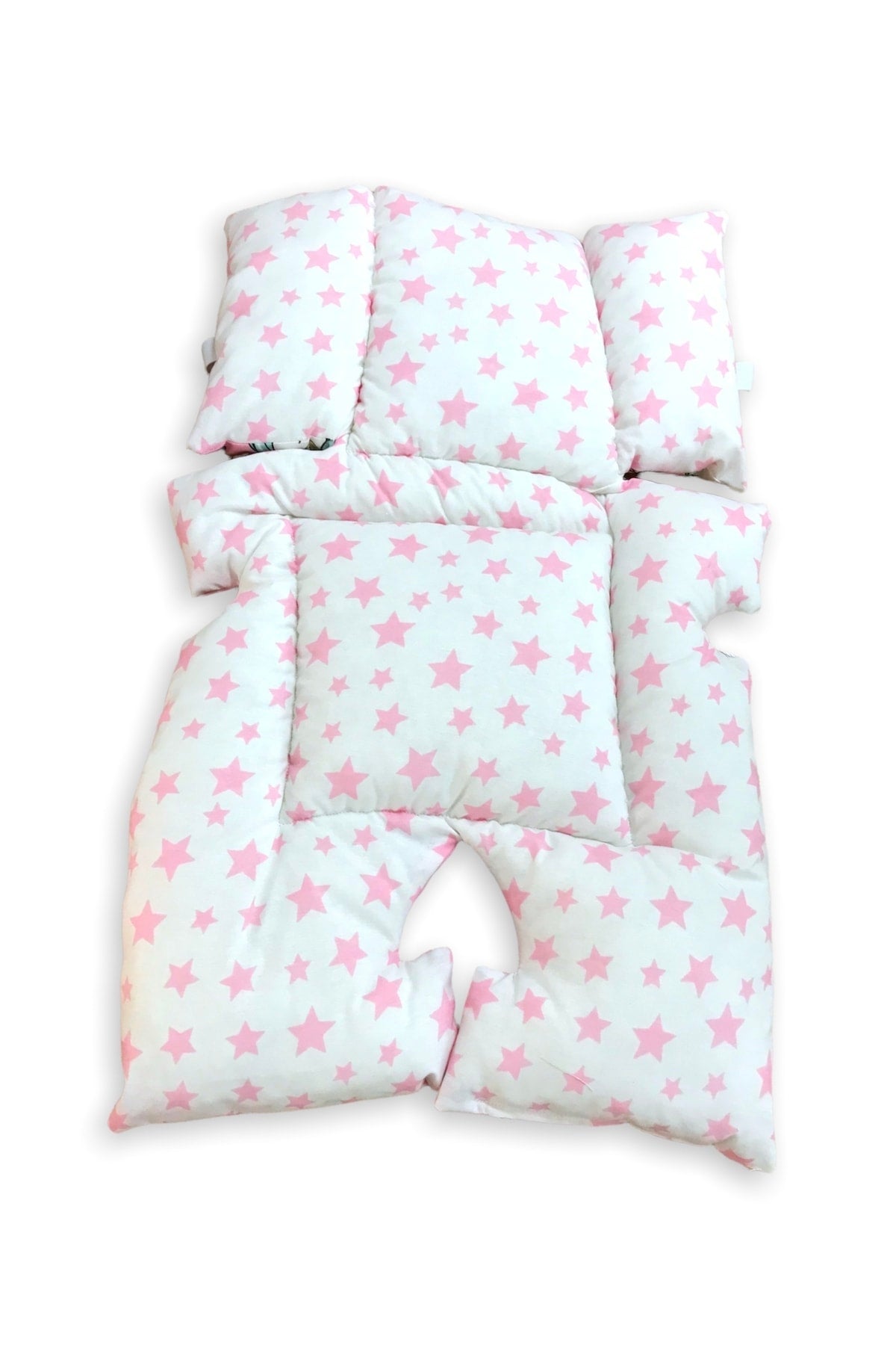 Baby Stroller And Car Seat Cushion With Waist Support Pink Unicorn Pink Star