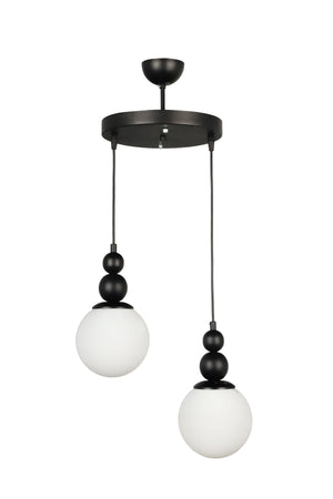 Infinite 2Nd Chandelier Black And White Glass