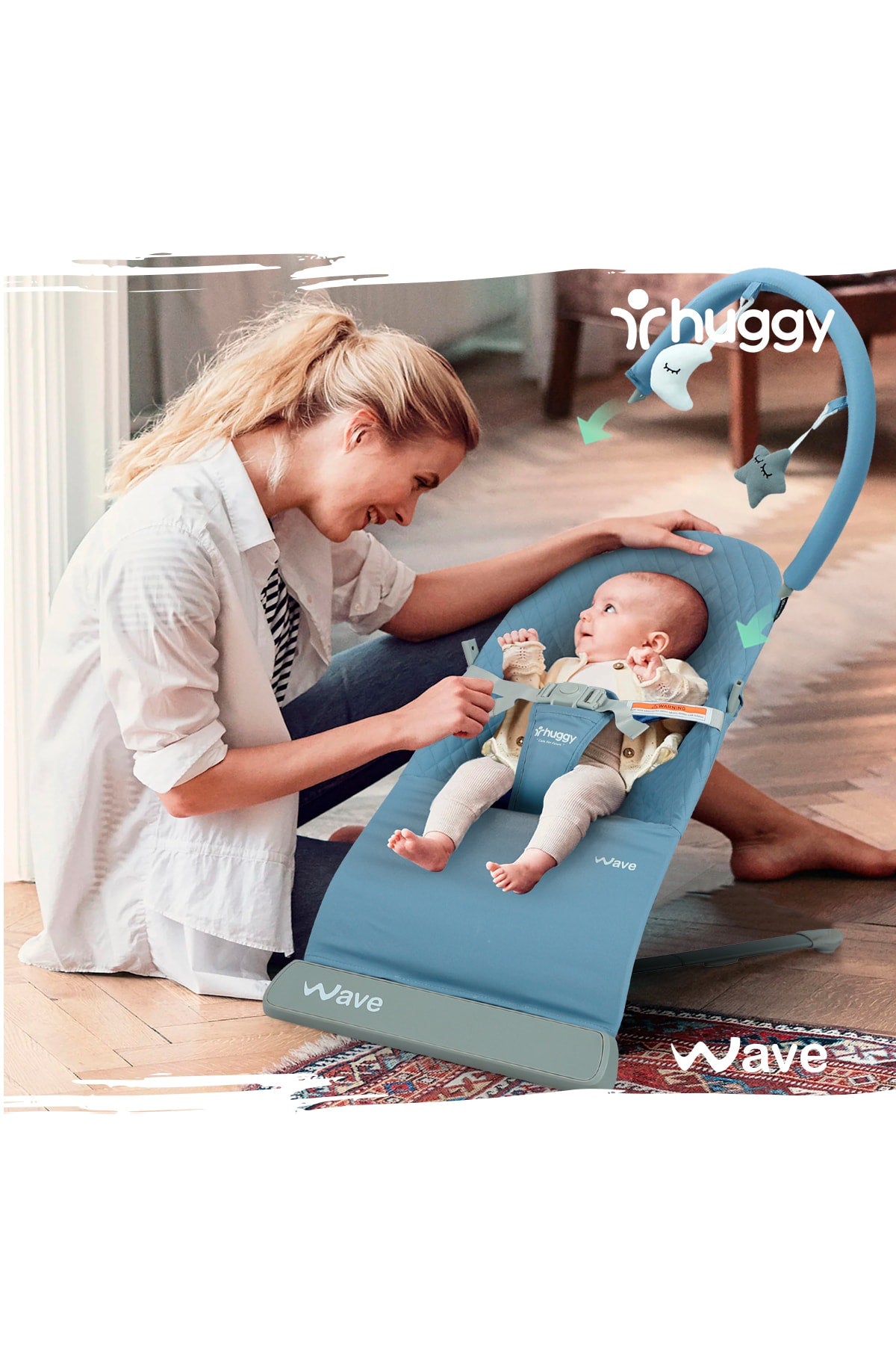 Wave Baby Vibrating Baby Cradle With Gradual Music That Can Rock As Baby Moves