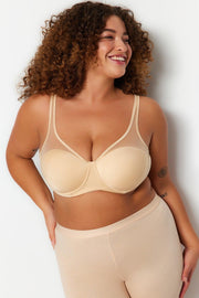 Ten Mesh Detailed Covered Gathering Bra TBBAW23CW00004 - Swordslife