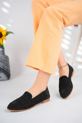 Women's Knitted Flat Shoes Women's Shoes Casual Shoes Black