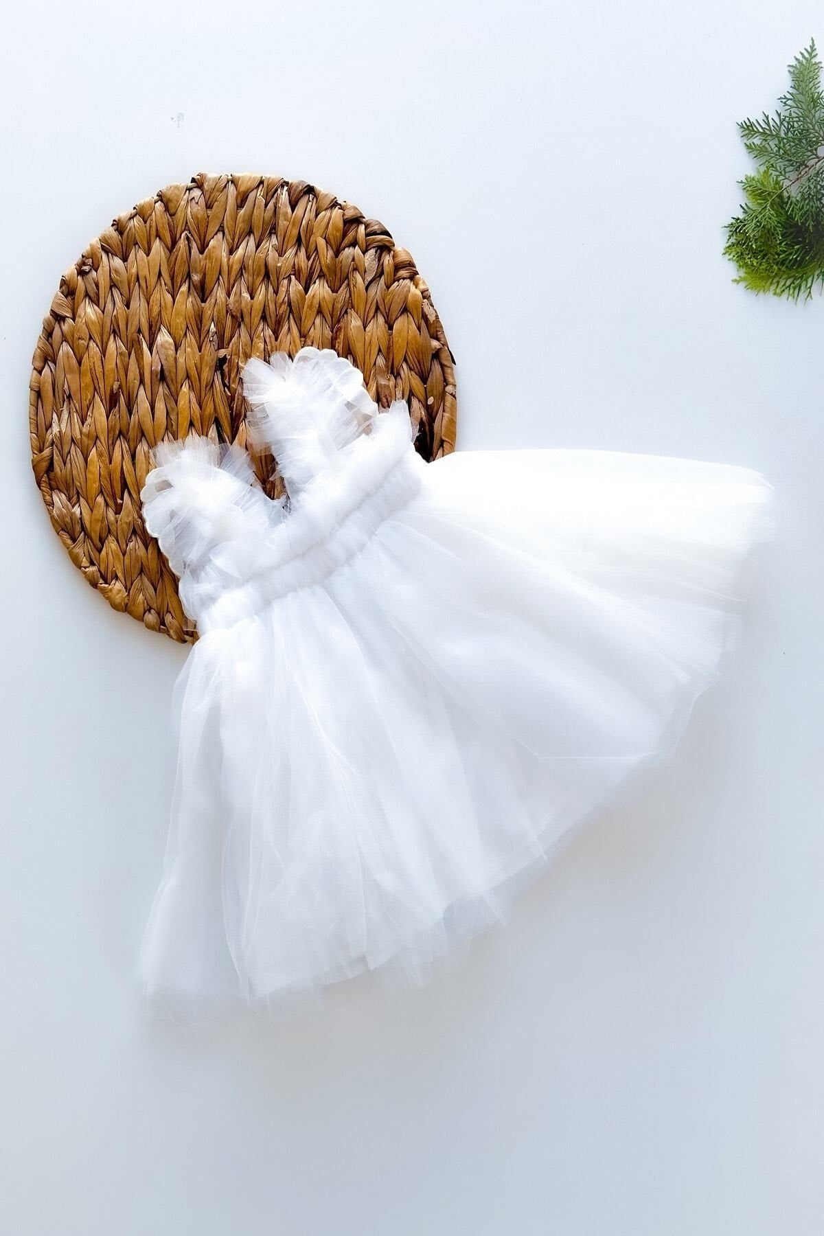 Baby Girl Girl Child Birthday Party Wedding Summer Dress Tulle Tutu Lined Baby Suit Infant Clothing