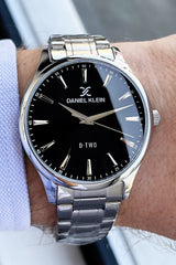 Men's Wristwatch 3 Atm Waterproof Silver Color Steel Band + Wristband DKE2056C4