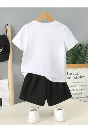 T-Shirt und Shorts-Set mit Tigermuster für Jungen