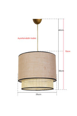 Luster Pendant Lamp Chandelier Beige Cream