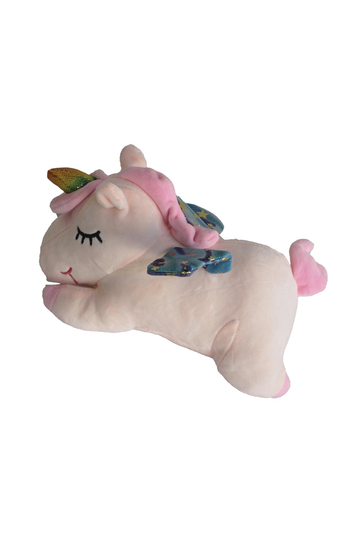 Niedliche Einhornfigur mit Sternflügeln und Gehörntem Plüschtier aus importiertem Stoff, Spiel- und Schlafbegleiter, 28 cm.