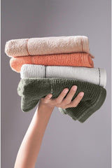 Carmine - Extra Soft, Modern 100% Cotton 50x90 Cm. Hand / Face Towel Set - Swordslife