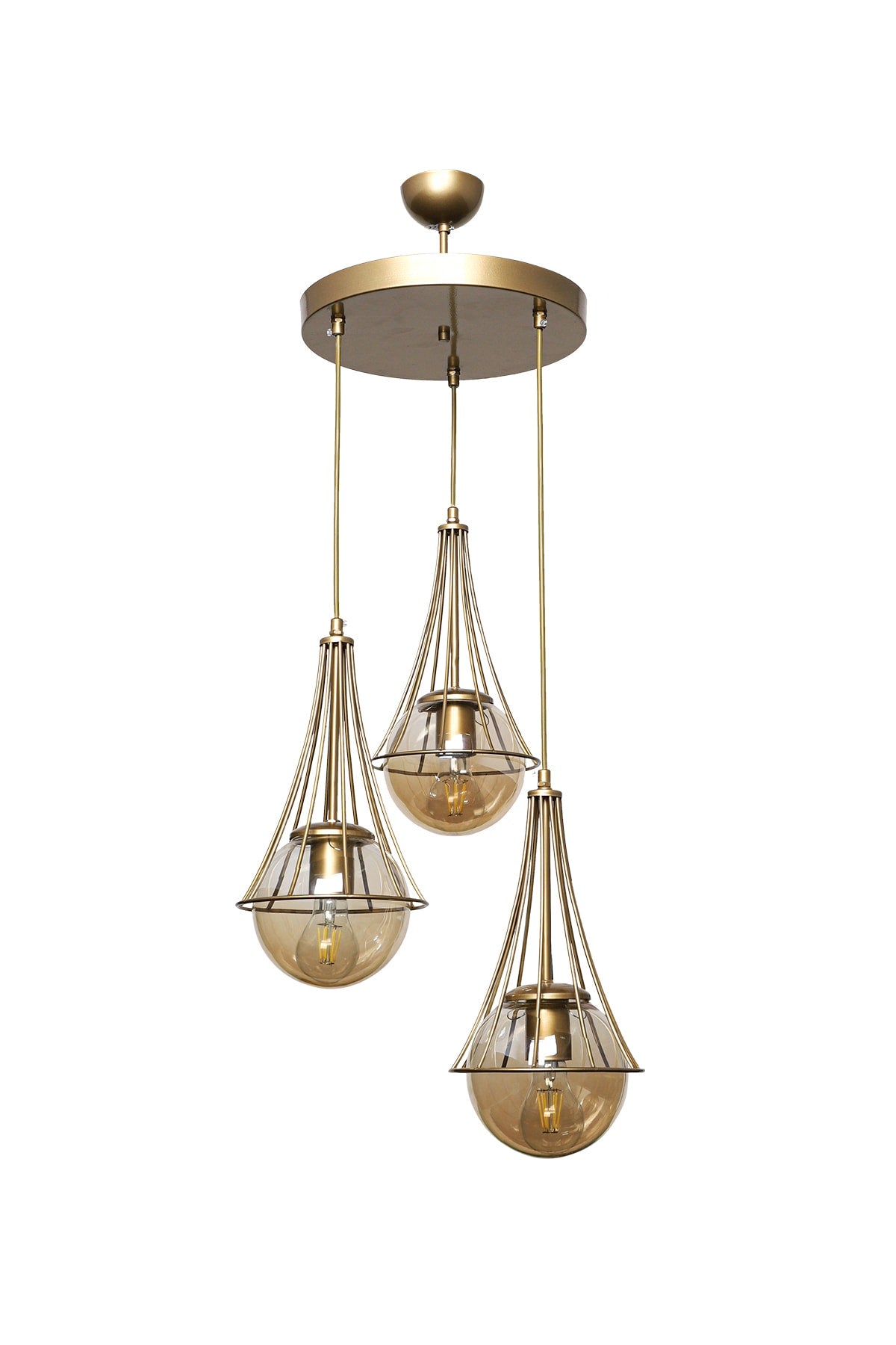 Lapis 3Rd Antique-Honey Glop Glass Chandelier