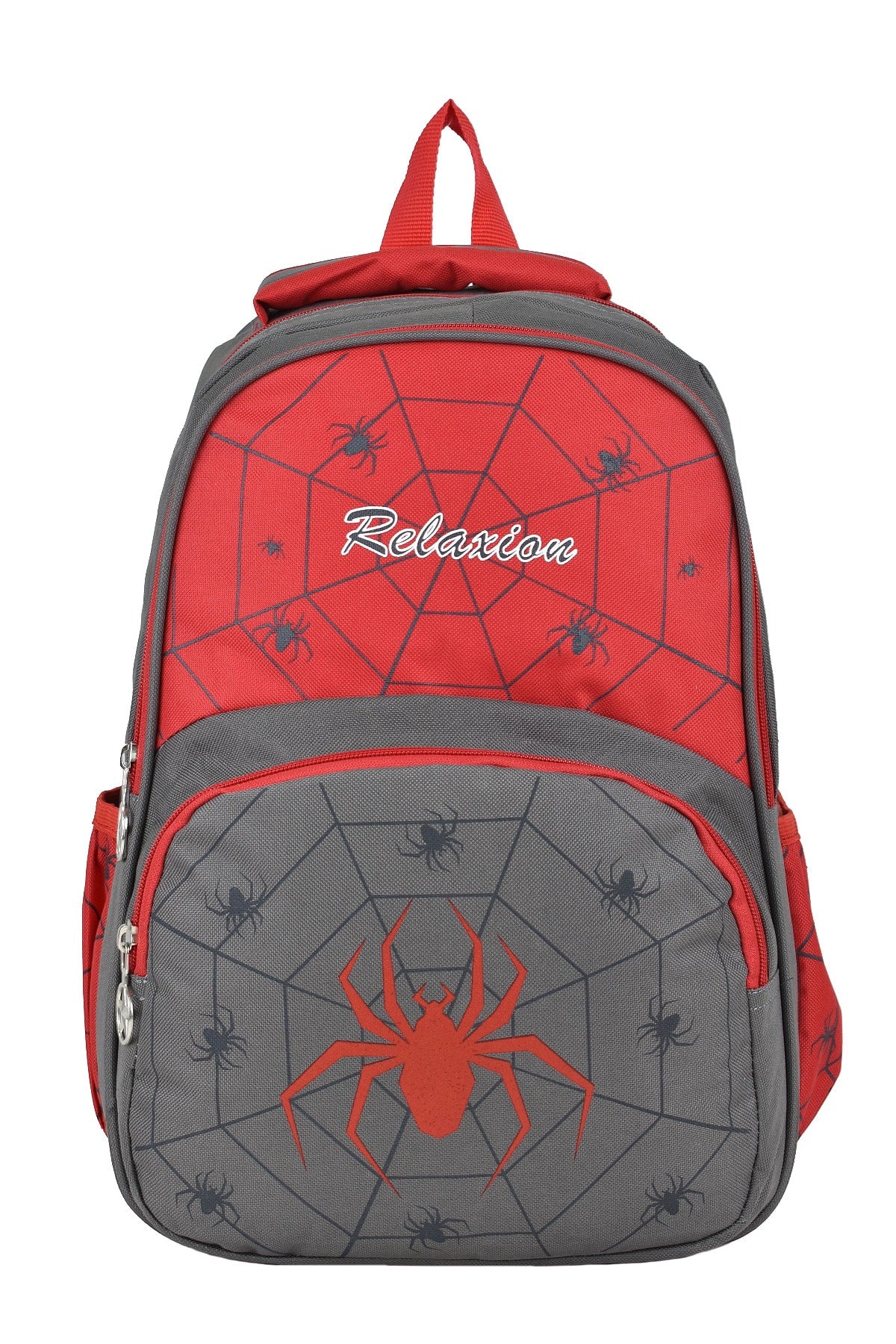 Multi-Compartment Primary School Backpack And Lunch Box Set With Spider Pattern 1340