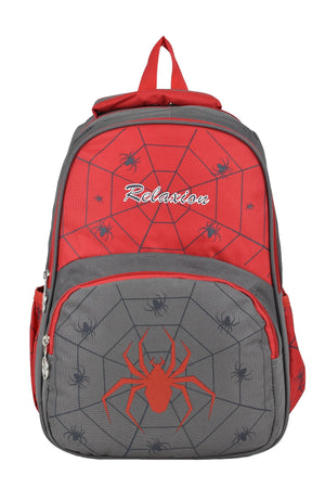 Set aus Rucksack und Brotdose für die Grundschule mit mehreren Fächern und Spinnenmuster 1340