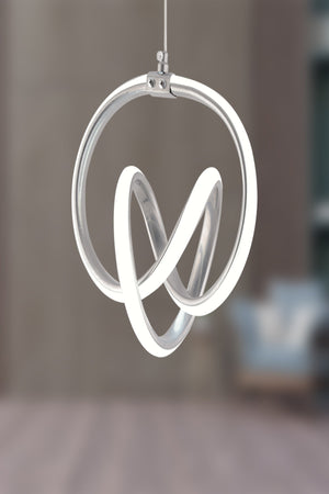 Venita Chrome Modern Pendant Lamp Led Chandelier White Light Living Room Kitchen Room Led Chandelier