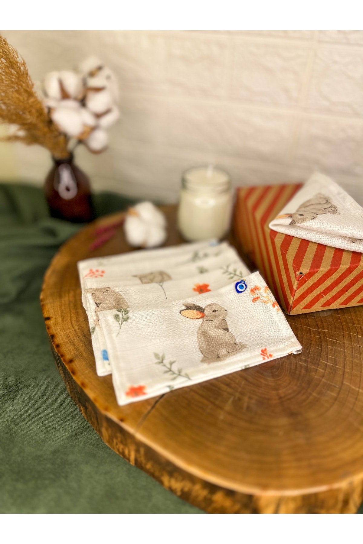 6 Piece Muslin Mouth Wipes Made Of 100% Cotton Muslin Fabric