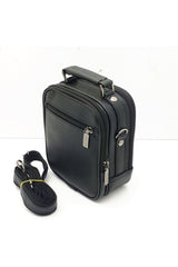 Men's Steel Case Hand And Shoulder Bag Medium Size With Phone Compartment