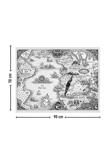 Shadow And Bone Grishaverse Map Wall Covering Rug 70x90 Cm - Swordslife
