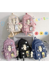 Design , Korean Style , Multi-Compartment, Accessory School Bag