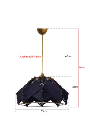 Chaos Pendant Lamp Chandelier Navy Blue