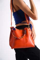 Orange Women's Shawl Hand And Shoulder Bag BG1121-301-0004
