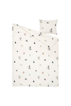 Single Child Duvet Cover Set Meridyendukkan White, Patterned-150X200/50X60 Cm-No Sheet