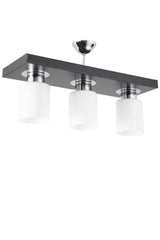 Triple Modern Sports Model Rectangular Tray Black Chandelier