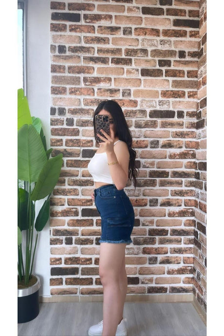 Denim Shorts Denim Fabric With Lycra Cargo Pocket - Swordslife