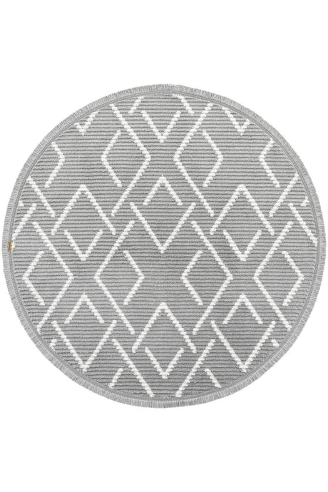Vetrina 3605 Gray Soft Texture Carpet Rug Living Room Kitchen Hallway Cut Runner Round Machine Rug - Swordslife