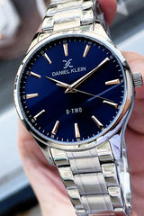 Men's Wristwatch 3 Atm Waterproof Silver Color Steel Band + Wristband DKE2056C5