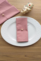 6 Pack Dried Rose Cotton Fabric Serving Napkin - Swordslife