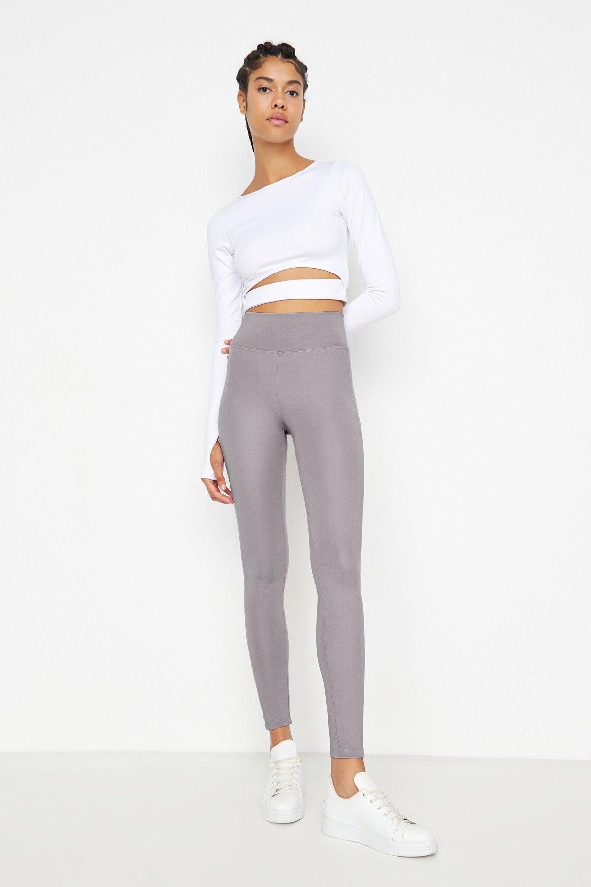 Gray Gatherer Full Length Sports Leggings TWOAW21TA0029 - Swordslife