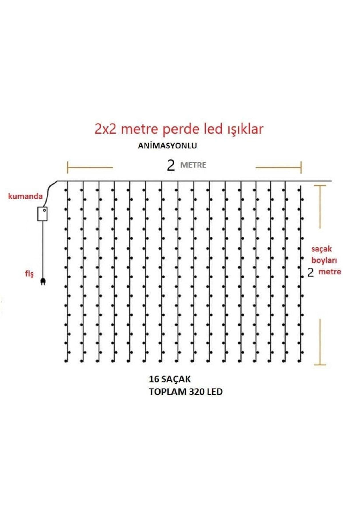 2x2 Meters Plug 16 Fringed Curtain Led Lights Animated Insert Home Lighting - Swordslife