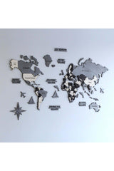 3D Wooden World Map, Wooden Wall Decor, Wall Painting, Real World Map, decoration - Swordslife