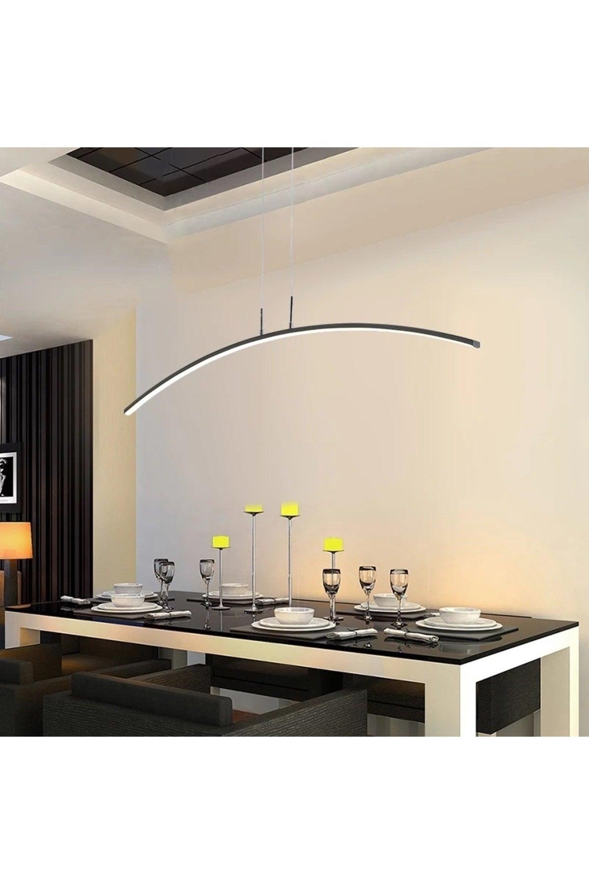 Modern Smart Line Pendant Lamp with 3 Colors Lighting Led / 120 Cm / Anthracite Case - Swordslife