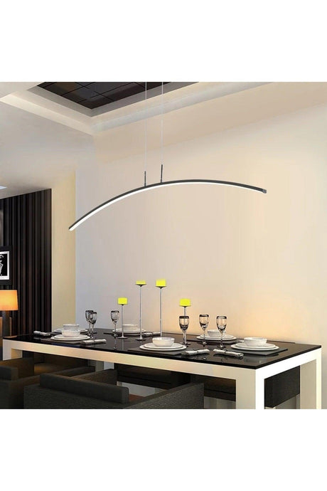 Modern Smart Line Pendant Lamp with 3 Colors Lighting Led / 120 Cm / Anthracite Case - Swordslife