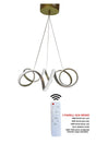 3 Color Controlled Black Curl Led Chandelier - Swordslife