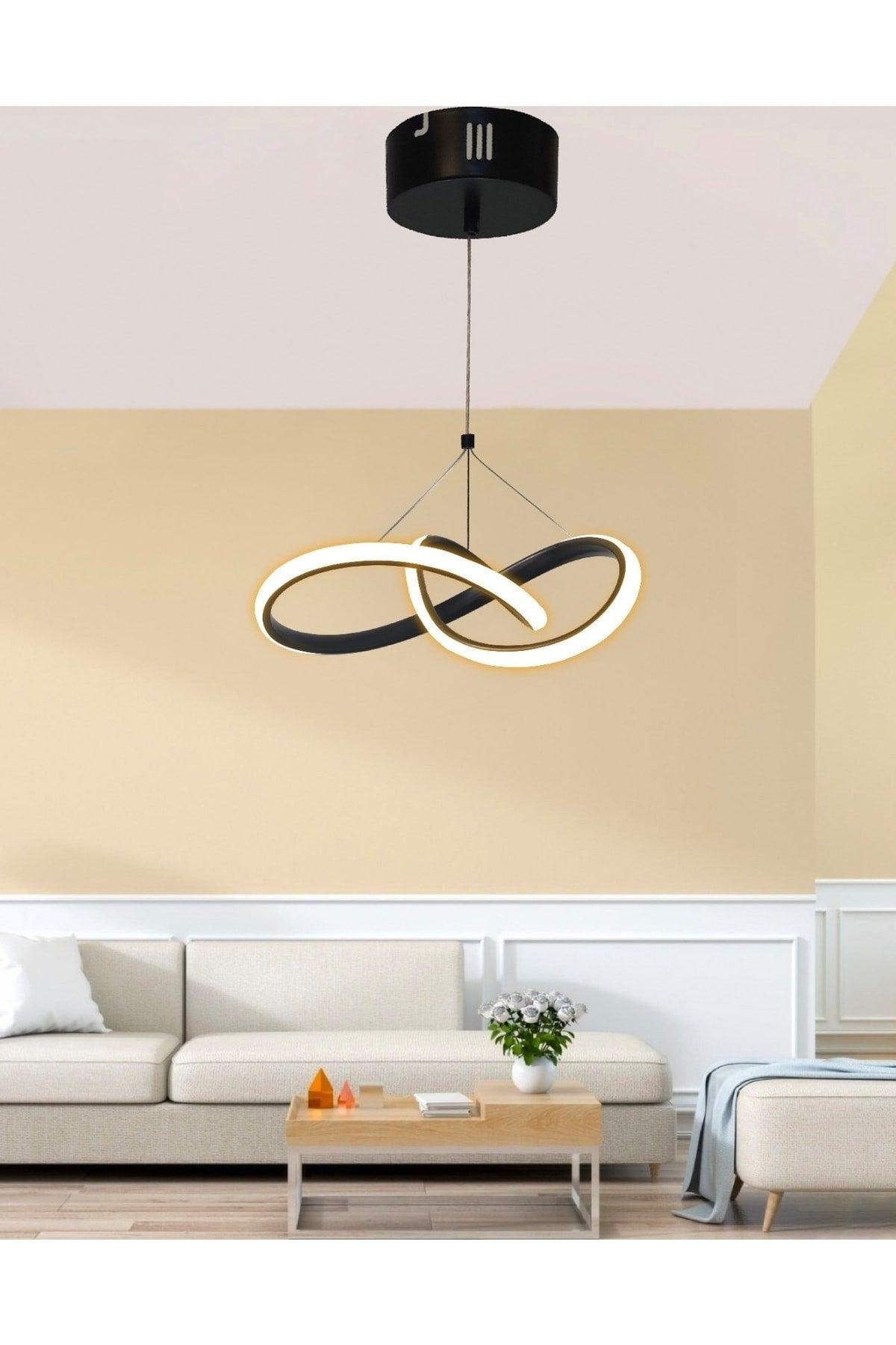 Color Controlled Black Led Chandelier Snowdrop Led Chandelier - Swordslife