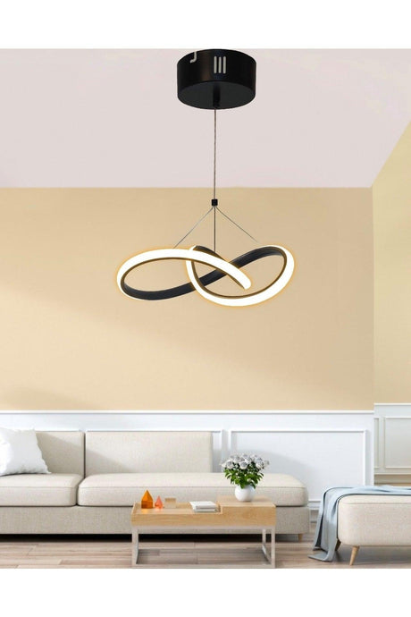 Color Controlled Black Led Chandelier Snowdrop Led Chandelier - Swordslife