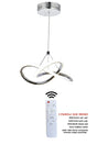 3 Color Controlled Chrome Modern Pendant Lamp Led Chandelier 4 Modes - Swordslife