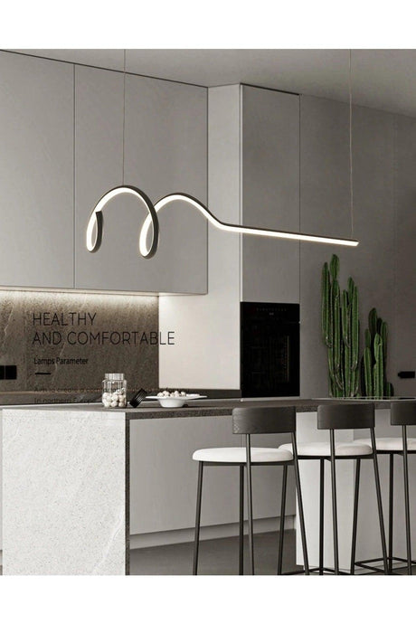 Modern Smart Minimal Pendant Lamp with 3 Colors Burning Led / Minimal / 120 Cm / Anthracite Case - Swordslife